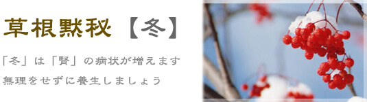 冬の症状、漢方